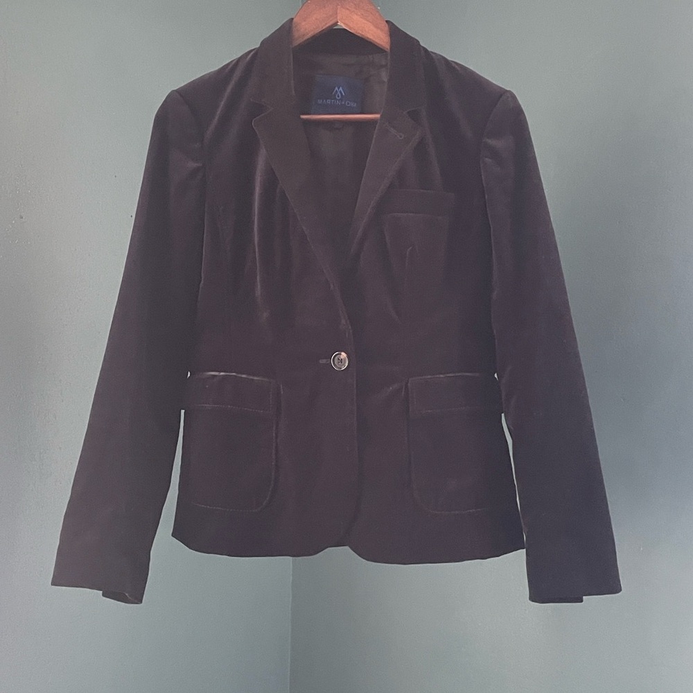 Martin + Osa Black Velvet Blazer